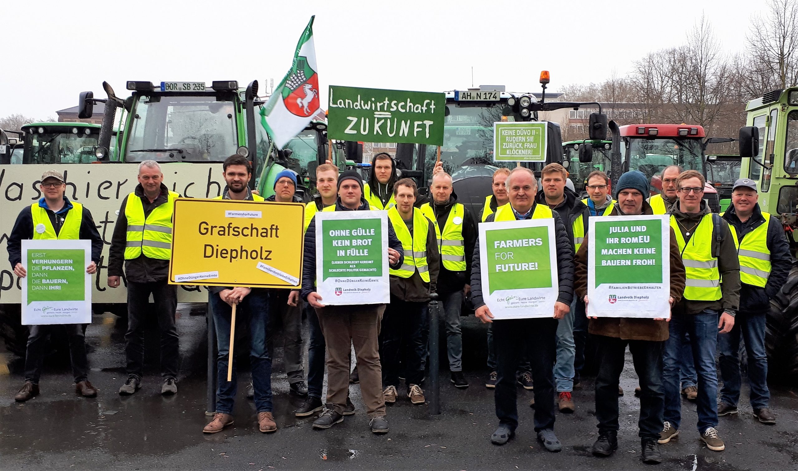 Diepholzer Landwirte demonstrieren in Münster