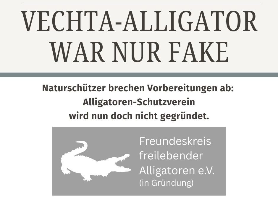 Der angebliche Alligator in Vechta&hellip;