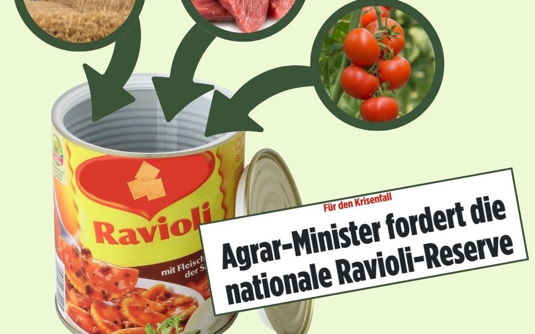 Rainer für Ravioli! 🥫 Der Bundeslandwirtschaftsminister Alois Rainer will die Krisenreserven des Bundes um Fertiggerich…