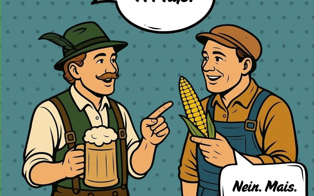 Völkerverständigung zwischen Nord und Süd… 🍺 oder 🌽 – es wird geballert! 😉 #Oktoberfest #Maisernte #Maisballern