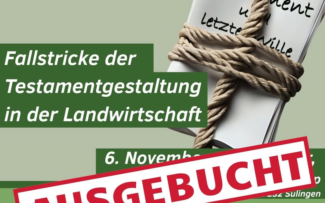 Die Veranstaltung nächste Woche ist bereits ausgebucht. Wir können leider keine Anmeldungen mehr annehmen.