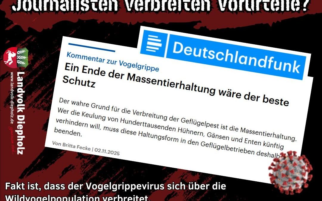 Manche lassen einfach keine Gelegenheit aus… Während Familienbetriebe aufgrund der Vogelgrippe um ihre Existenz bangen…
