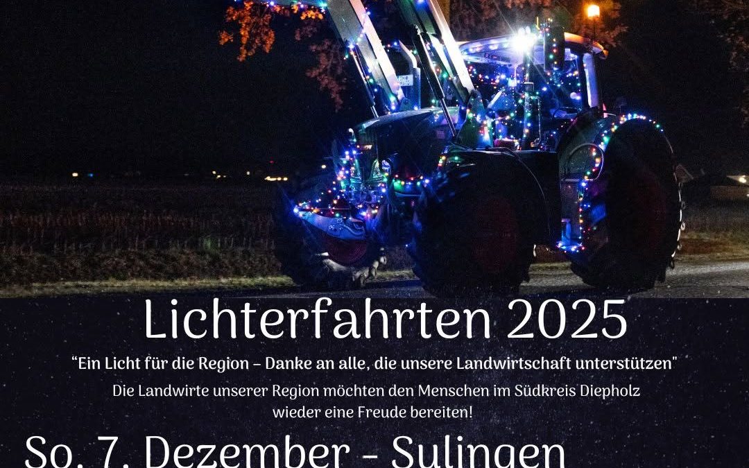 ✨ Ankündigung: Lichterfahrten 2025 in Sulingen & Diepholz ✨ Auch in diesem Jahr laden wir alle Bürgerinnen, Bürger und F…