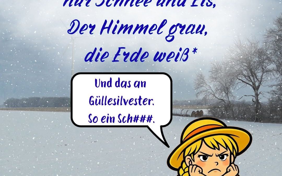 Es gilt weiterhin: Keine Gülle auf Schnee ☃ – Daher wird es wohl erstmal nichts mit #Güllesilvester. #Landwirtschaft #Sc…