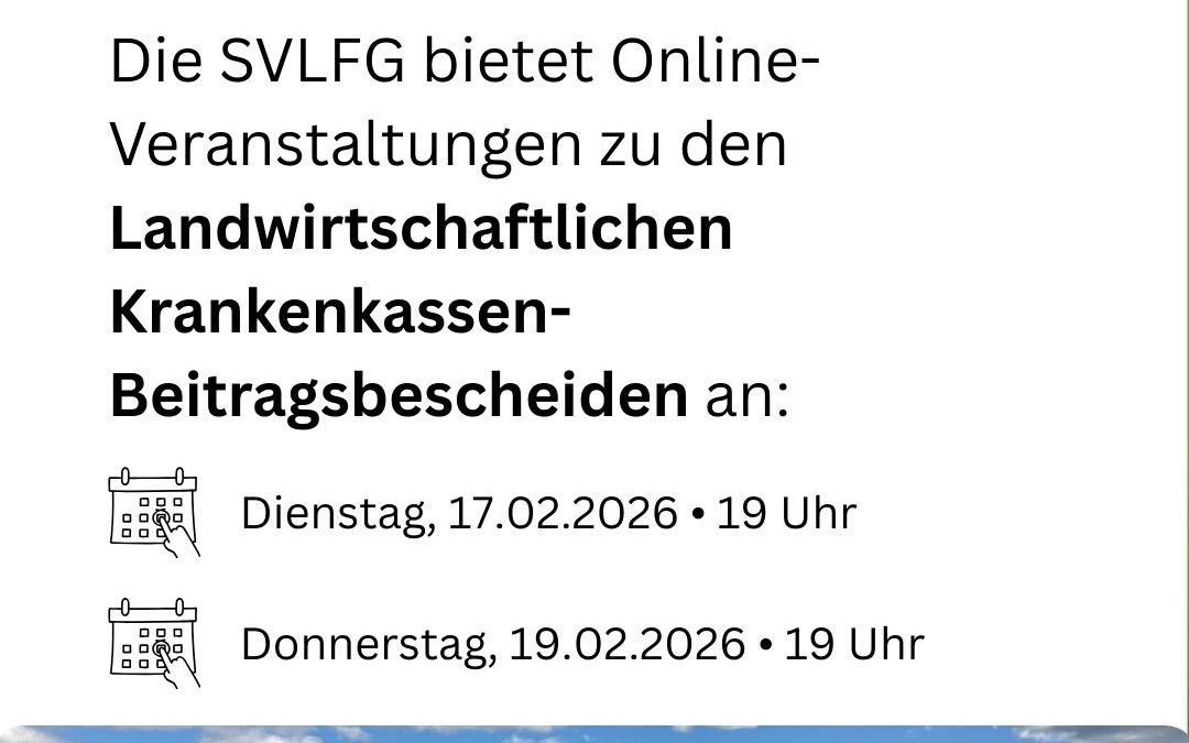 Zu der neuen Beitragsberechnung der Landwirtschaftlichen Krankenkasse erreichen unsere Beraterinnen viele Fragen. Die SV…