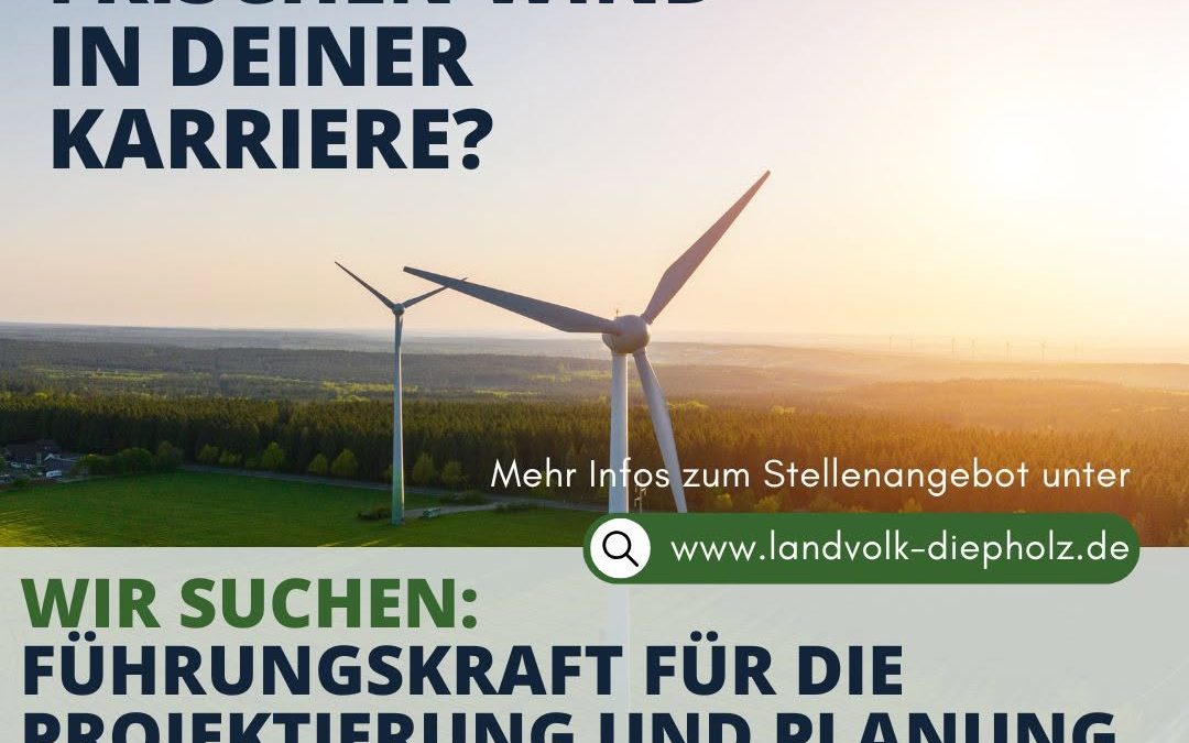 Du brauchst frischen Wind in deiner Karriere ? 💨 Dann bewirb dich bei uns! Als Tochtergesellschaften des Landvolk Niede…