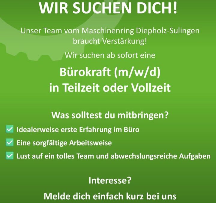 Jobangebot des Maschinenrings Diepholz-Sulingen im&hellip;