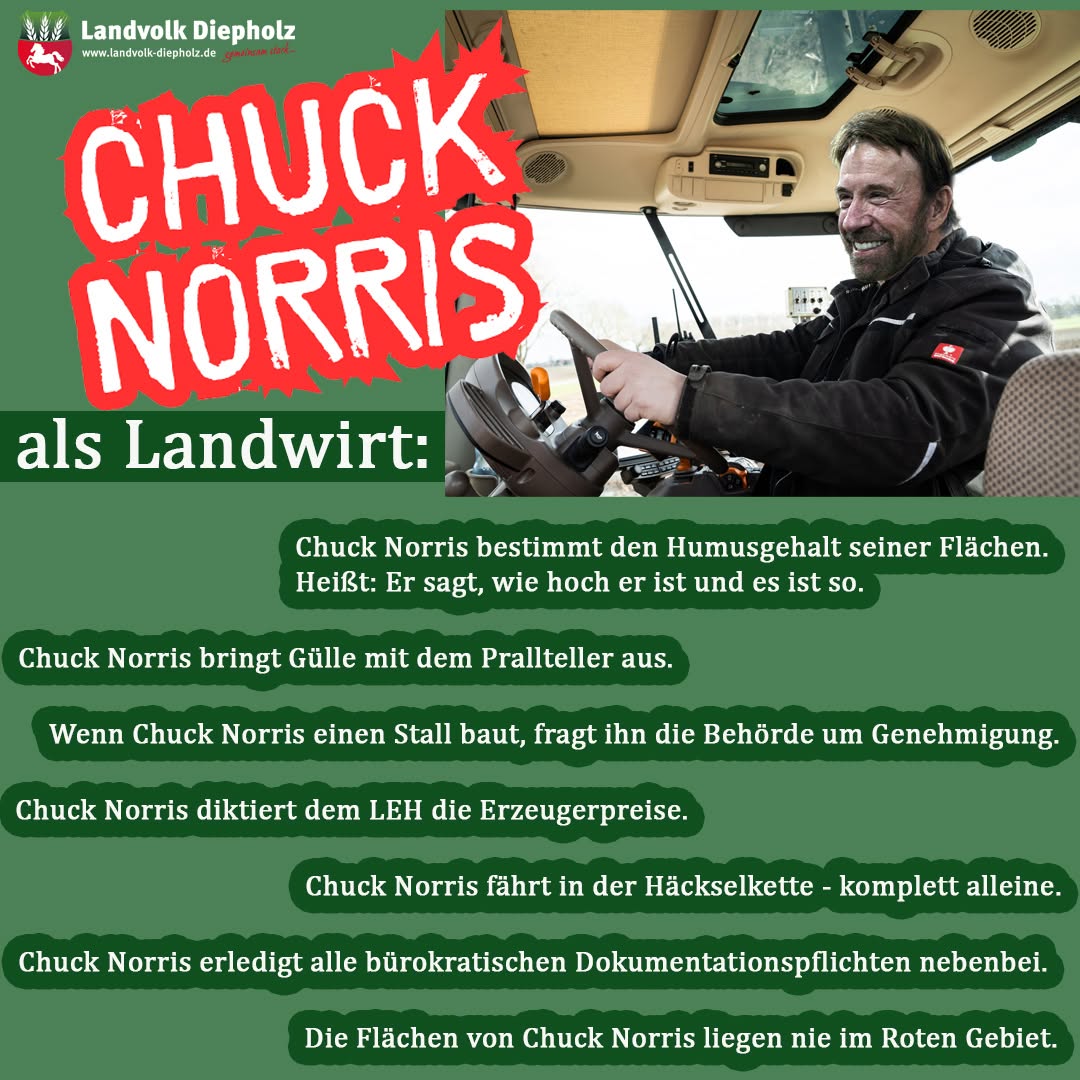 <a href="https://www.instagram.com/p/DWHEVbrDtQ_" target="_blank">In Memoriam an Chuck Norris (R.I.P. 🙏🕯️) hier nochmal die Norris-Facts Edition Landwirtschaft. #Norrisfacts #ChuckNorr…</a>
