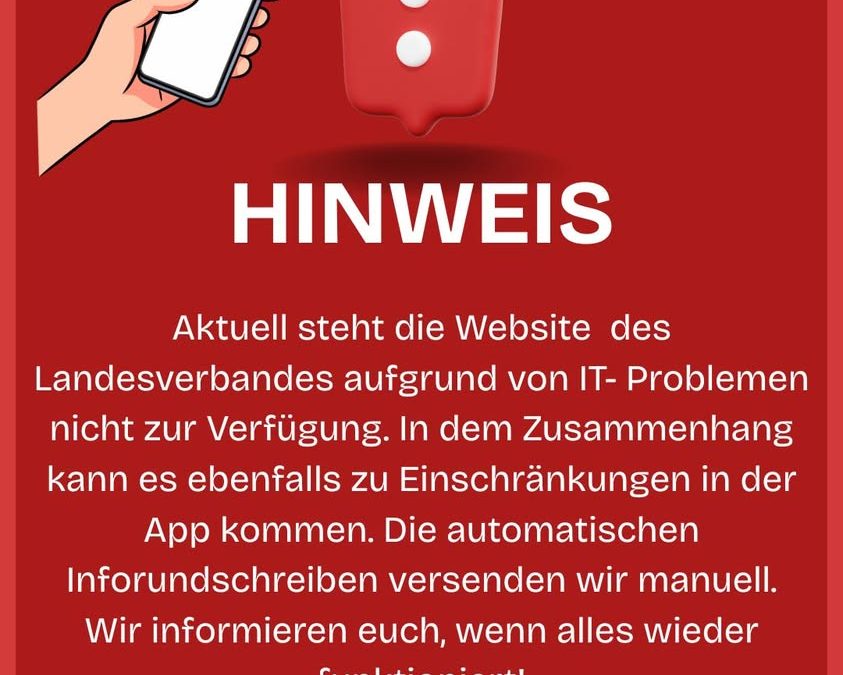❗Hinweis❗ Aufgrund eines IT- Problems&hellip;
