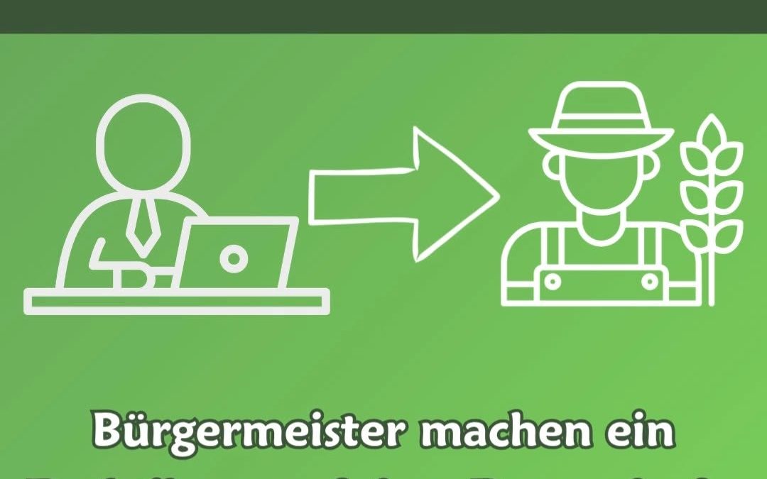 Bürgermeister auf dem Bauernhof!