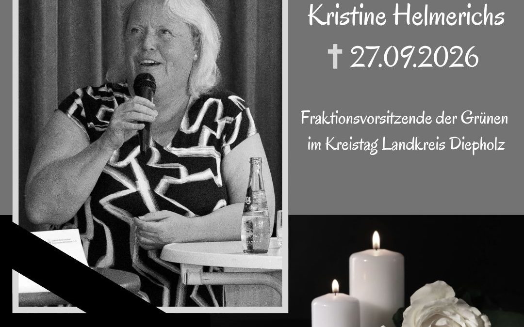 Tief betroffen haben wir von dem Tod von Kristine Helmerichs aus Stuhr erfahren. Die engagierte Kommunalpolitikerin führ…