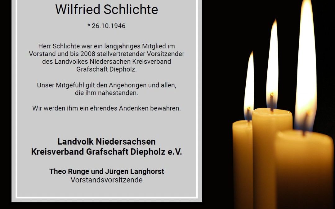 Wir trauern um Wilfried Schlichte, ein in vielen Bereichen ehrenamtlich engagierter Berufskollege, der auch bei ums im V…