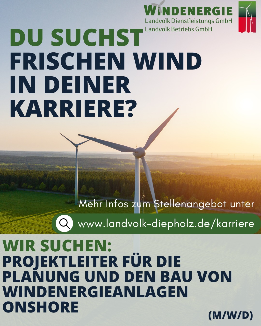 <a href="https://www.instagram.com/p/DejX3aZCFOK" target="_blank">Unsere Windabteilung sucht eine Projektleiterin / einen Projektleiter! Teilen erwünscht. #Landvolk #gemeinsamstark #Stel…</a>